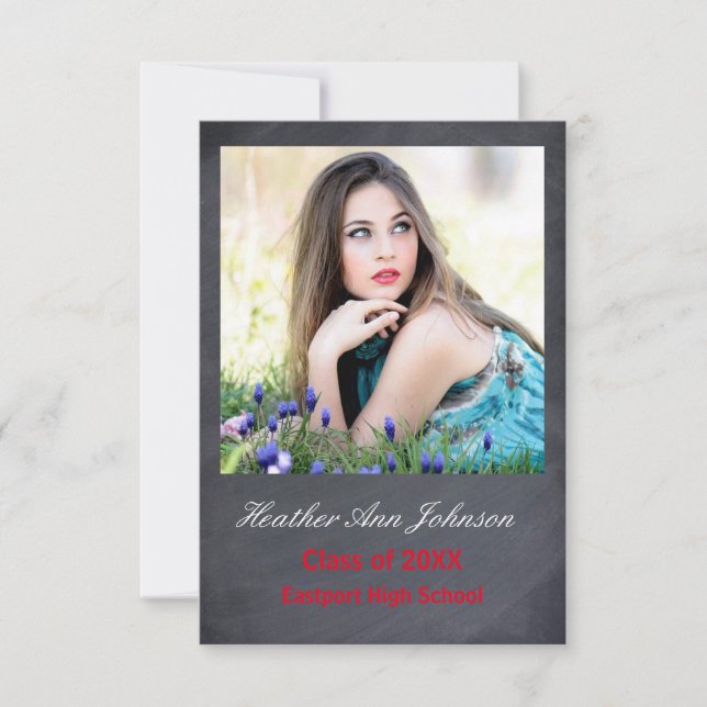 2 Foto Gray Vertical - 3x5 Grad Ankündigung (Vorderseite)