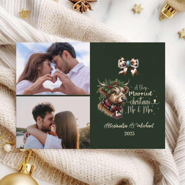 2 Foto Highland Cow Frohe Weihnachten Mrs. und Mr. (Von Creator hochgeladen)