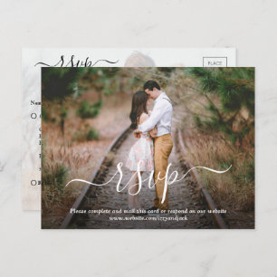 2 Foto Hochzeit RSVP Meal Choice Song Anfrage Einladungspostkarte