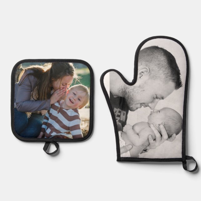 2 Foto individuell doppelseitig  Ofenhandschuh & Topflappen-Set (Vorderseite)