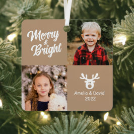 2 Foto Kinder Weiße Weihnachtsfeier Keramik Orname Ornament Aus Metall