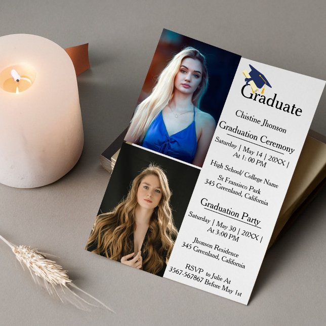 2 Foto-Klasse von 2023 Graduierungspartei Ankündigung (Von Creator hochgeladen)