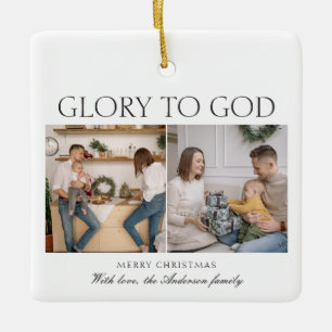 2 Foto Luke 2:14 Gottesherrschaft Weihnachten Keramikornament