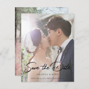2 Foto Messe Save the Date Hochzeit Einladung