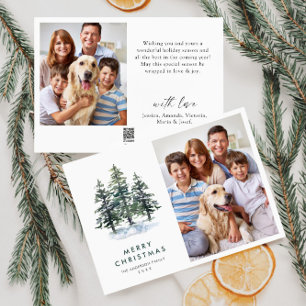 2 FOTO Minimalistischer Weihnachtsbaum Gruß Feiertagskarte