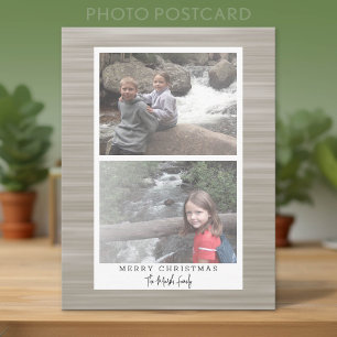 2 Foto Modernes Abstrakte mit weißer Grenze Feiertagspostkarte