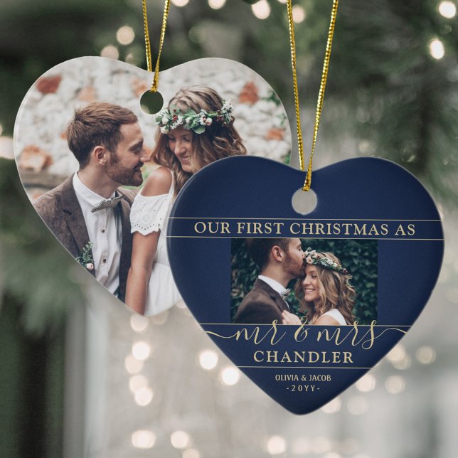 2 Foto Mr. & Mrs. 1. Keramik Ornament (Von Creator hochgeladen)
