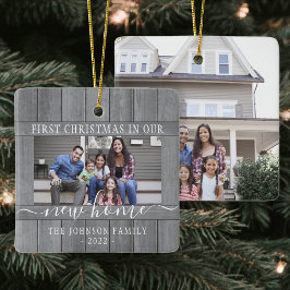 2 Foto Neue Zuhause Erste Imitate Weihnachten Grau Keramikornament