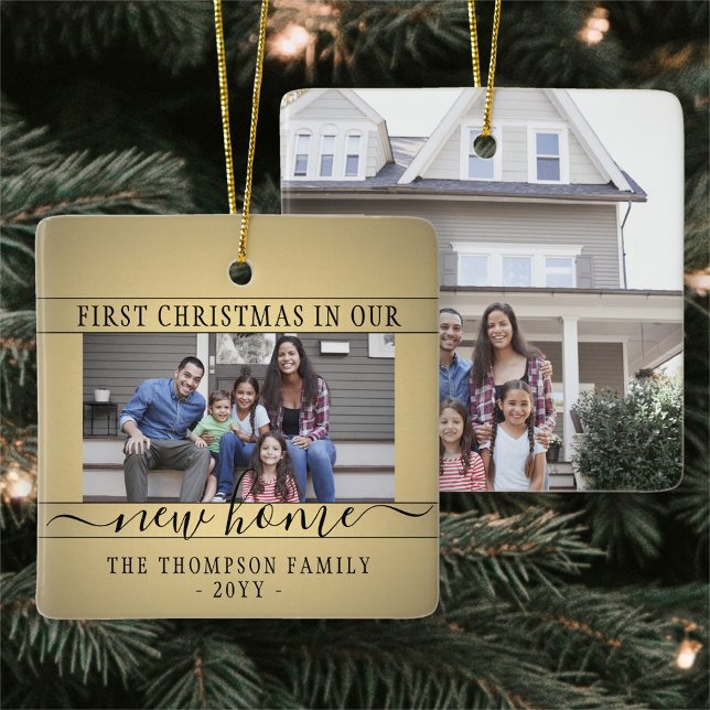 2 Foto Neue Zuhause Erste Weihnachts-Imitate Gold  Keramikornament (Von Creator hochgeladen)