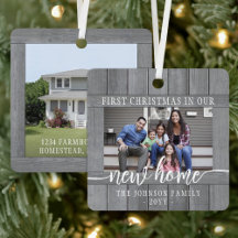 2 Foto Neue Zuhause Erste Weihnachtsgraue Imitate 