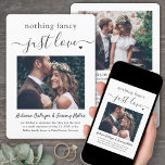 2 Foto Nichts Extravagant nur Liebe Hochzeit Elope Einladung<br><div class="desc">Freuen Sie sich auf einen eleganten Hochzeitsurlaub in diesem stilvollen, modernen Empfang mit einer Einladung von 2 Fotos, die "nichts extravagantes nur Liebe". Alle Formulierungen sind einfach zu personalisieren für jeden Empfang nur Feiern, einschließlich ein Post-Emotion-Party, Verleihfeier, Fortsetzung Hochzeit, 1. Jubiläum, Cocktail-Stunde oder Abendessen Party. Passen Sie es an, um...</div>