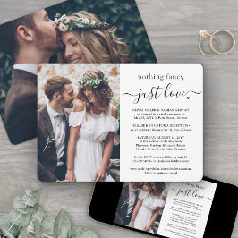 2 Foto Nichts Extravagant nur Liebe Hochzeit Empfa Einladung