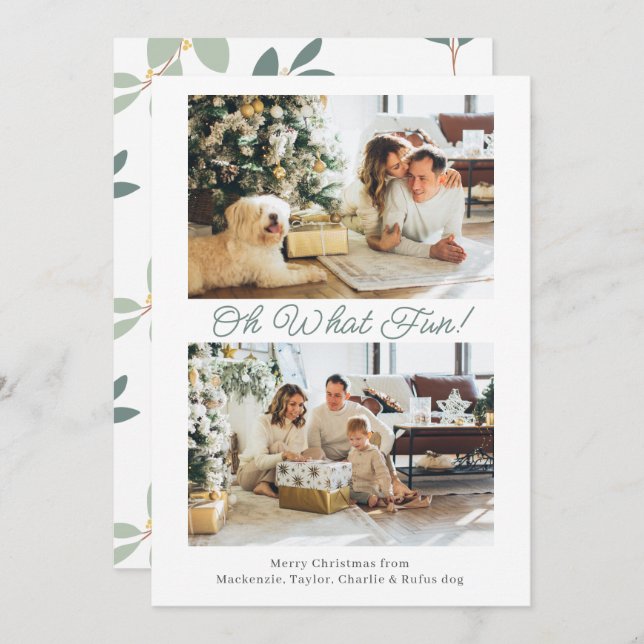 2 Foto Oh, was Spaß Weihnachten (Vorne/Hinten)