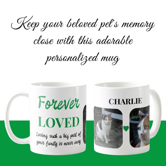 2 Foto Pet Loss Keepake Pet Gedächtnisgrün Kaffeetasse (Von Creator hochgeladen)