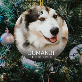 2 Foto Pet Memorial | Christmas Keepake Keramik Ornament