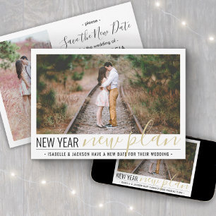 2 Foto Planänderung Hochzeit Silvester Feiertag Save The Date