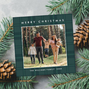 2 Foto Retro Weihnachten Karierte Gruß