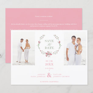 2 Foto Rosa Floral Collage Hochzeit Covid19
