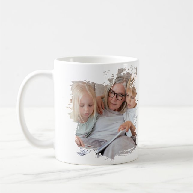 2 Foto-Scribble-Rahmenvorlage personalisiert Kaffeetasse (Links)