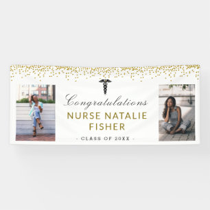 2 Foto Script Herzlichen Glückwunsch Nurse Gold Co Banner