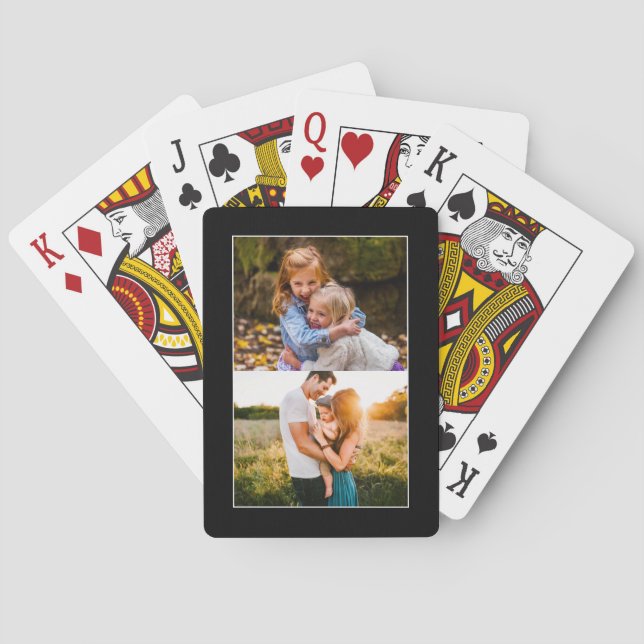 2 Foto Template Thin Border Playing Cards Spielkarten (Rückseite)