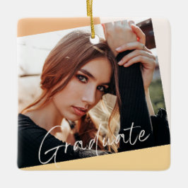 2 Foto Trendy Modern Natural Abschluss Weihnachten Keramikornament