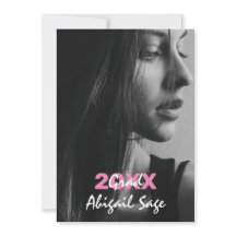 2 Foto Trendy Moderne Rosa und Weiß Abschluss