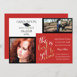 2 FOTO und FARBEN, Weißer Abschluss Einladung