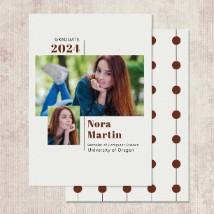 2 Foto Uni-Abschluss Auburn Creme Ankündigung