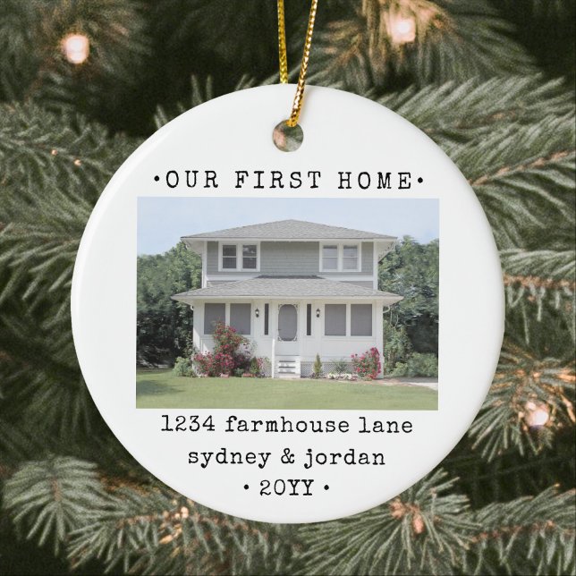 2 Foto Unsere erste Zuhause Moderne Minimale Hausw Keramik Ornament (Von Creator hochgeladen)