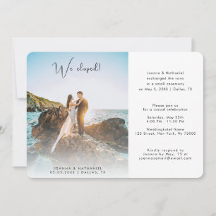 2 Foto Wir haben die elegante Heiratsankündigung g Einladung