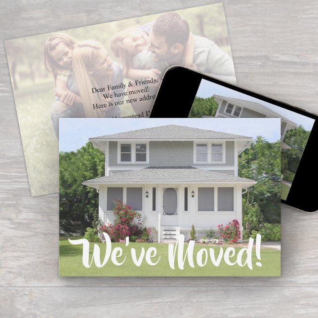 2 Foto Wir haben neue Zuhause verändert Adresse Ankündigung (Von Creator hochgeladen)
