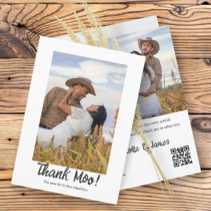 2 Fotografien Personalisiert Danke Moo Wedding