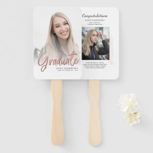 2 Fotos Abschluss Moderne Schrift Grad Fächer