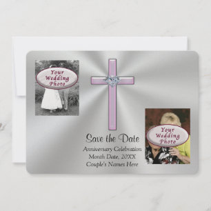 2 Fotos, Christlicher Text, Datumskarten speichern Save The Date