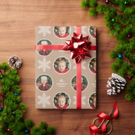 2 Fotos Einzigartiges Schneeflocken Weihnachten Geschenkpapier