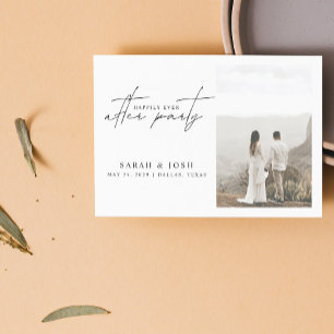 2 Fotos glücklich immer nach dem Party Hochzeit Em Ankündigung