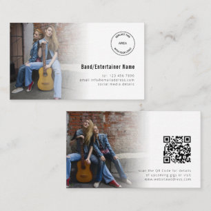 2 Fotos Logo QR Code Band Entertainer Visitenkarte