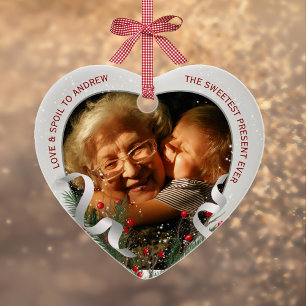 2 Fotos Neue Oma New Baby Silver Frame Ornament