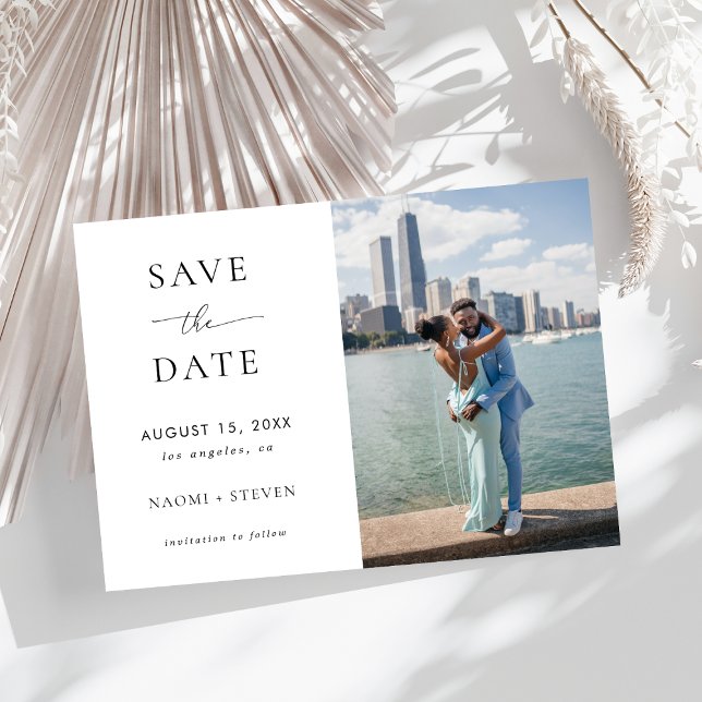 2 Fotos & QR Code Hochzeitswebsite Modernes Design Save The Date (Von Creator hochgeladen)