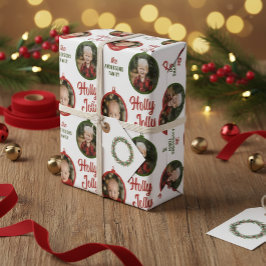 2 Fotos Scrip Holly Jolly Weihnachtsschmuck Geschenkpapier
