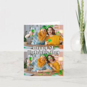 2-Fotos St. Paddy's Day Custom Modern Template Feiertagskarte
