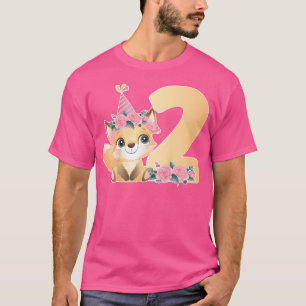 2. Fox Geburtstagsparty Oear Old Girl Fox Geburtst T-Shirt