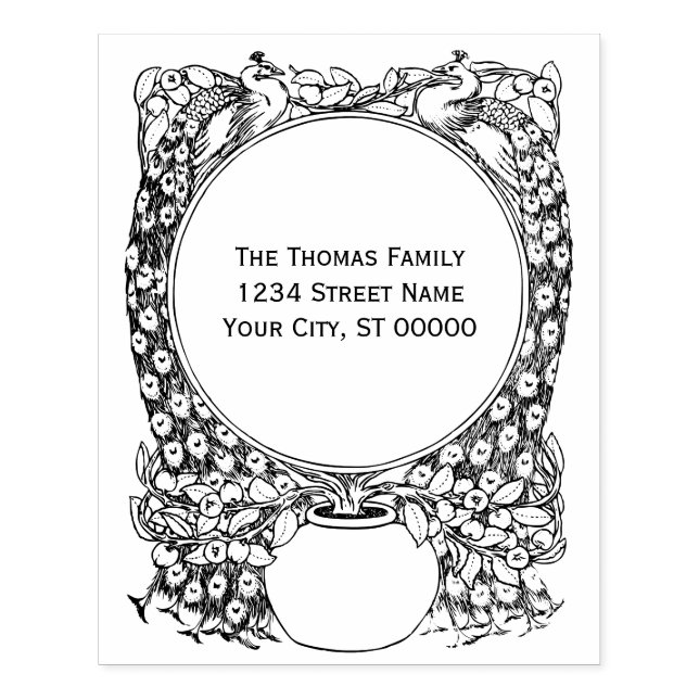 2 Friedenssicherungen rund um die gepochtete Pflan Gummistempel (Prägung)