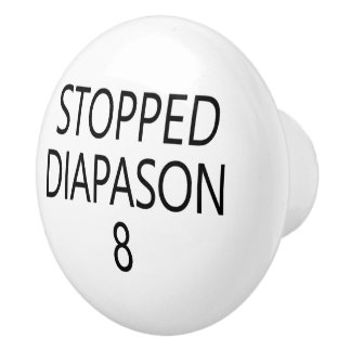 2 ft Stopptes Diapason Organ Stopp Keramikknauf