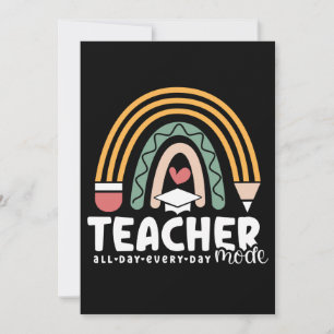 2- Funny Teacher Mode Teaching Geschenk für Lehrer Dankeskarte