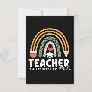 2- Funny Teacher Mode Teaching Geschenk für Lehrer Dankeskarte