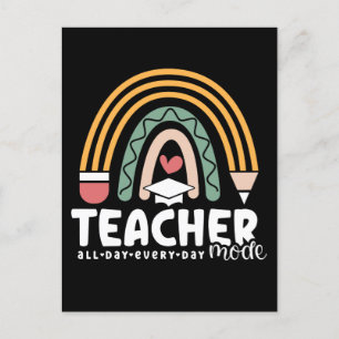 2- Funny Teacher Mode Teaching Geschenk für Lehrer Postkarte