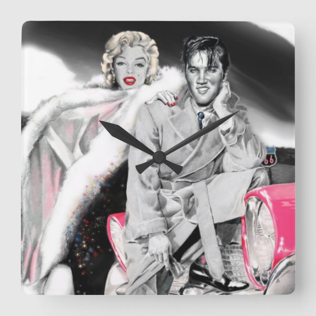 2 für die Straße Quadratische Wanduhr (Vorderseite)