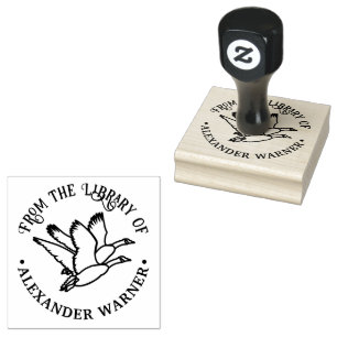 2 Gänse in Flugbibliotheksname Gummistempel